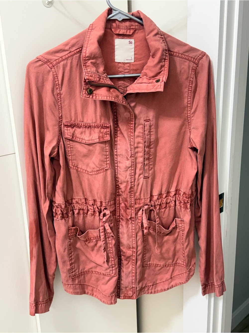 SO Lightweight Drawstring Waist Jacket - Women’s Size Small